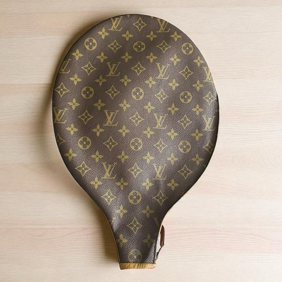 Louis Vuitton Monogram Leather Tennis Racket Zippered Sleeve Cover - Picture 1 of 9